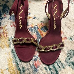 Nina Women's Deep Burgundy Heels